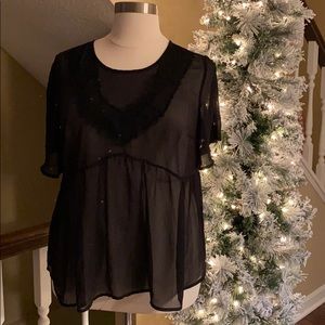 Torrid Blouse with Lace Detail